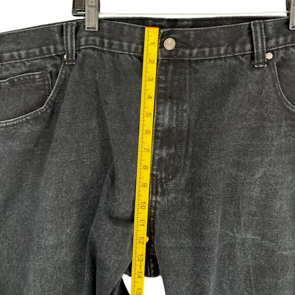 Linea Uomo Black Wash 5 Pocket Relaxed Fit Zip Fly Jeans Pants 46 x 30 - Picture 9 of 10